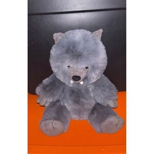 Jellycat Wilf Wolf Plush Stuffed Animal Shaggy Grey Monster Werewolf Rare 11 In